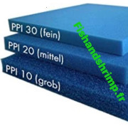 Mousse de filtration bleue 30 PPi