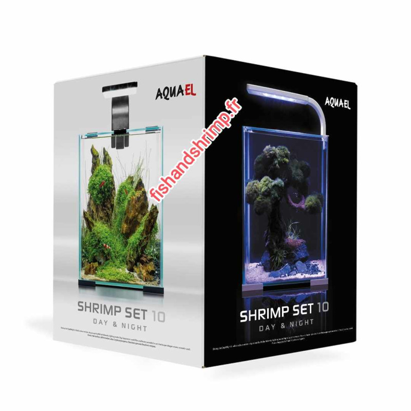 ENSEMBLE SHRIMP SMART D&N 10 litres Blanc aquael