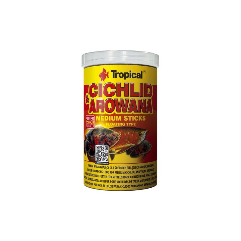 TROPICAL CICHLID & AROWANA MEDIUM STICKS 300G